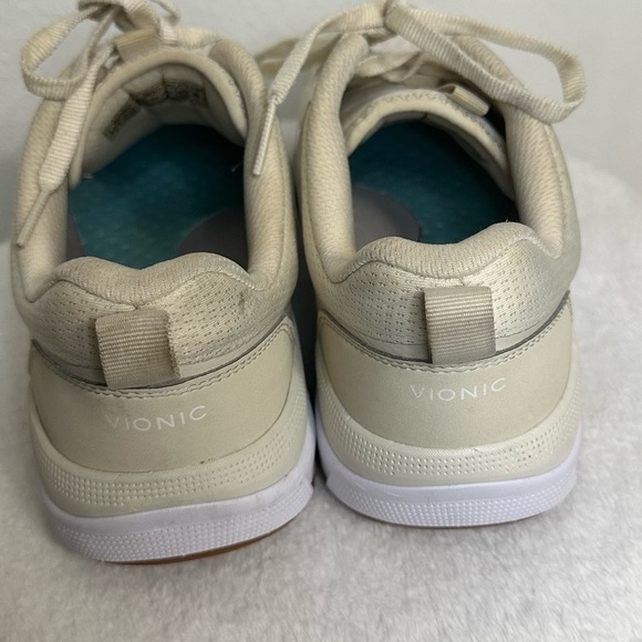 Vionic Women’s Walk Strider White and Cream walking Shoes with Mesh Support - Picture 8 of 14